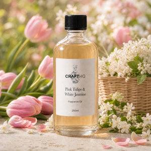 Pink Tulips & White Jasmine fragrance oil 250ml bottle