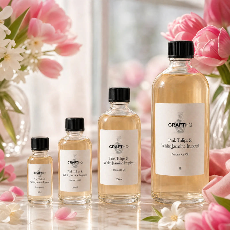 Pink Tulips & White Jasmine Inspired fragrance oil in every size