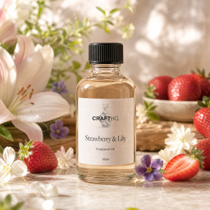 Strawberry & Lily fragrance oil bottle