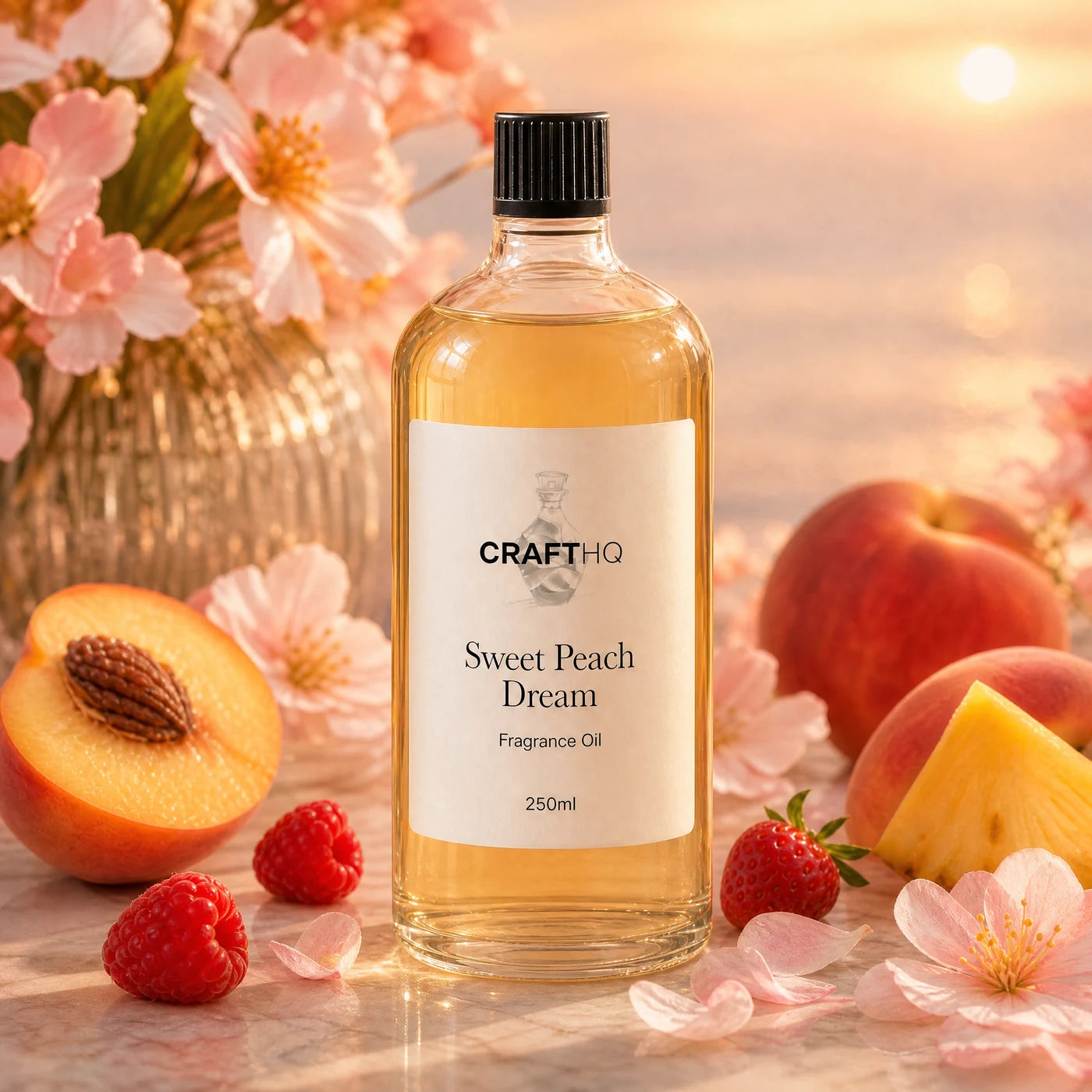Sweet Peach Dream fragrance oil 250ml bottle