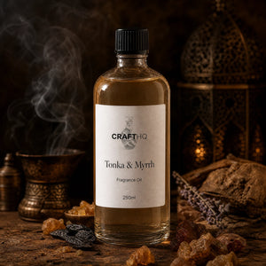 Tonka & Myrrh fragrance oil 250ml bottle