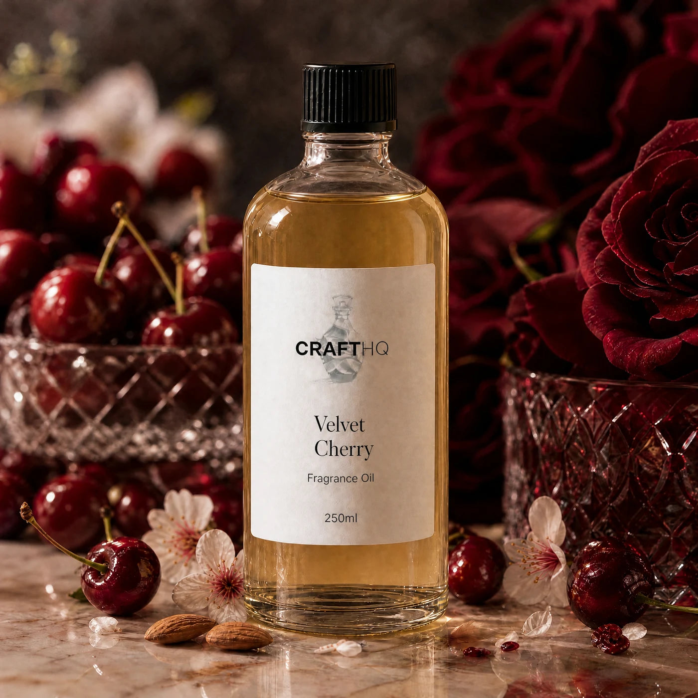 Velvet Cherry fragrance oil 250ml bottle