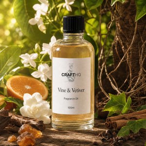 Vine & Vetiver fragrance oil 100ml bottle