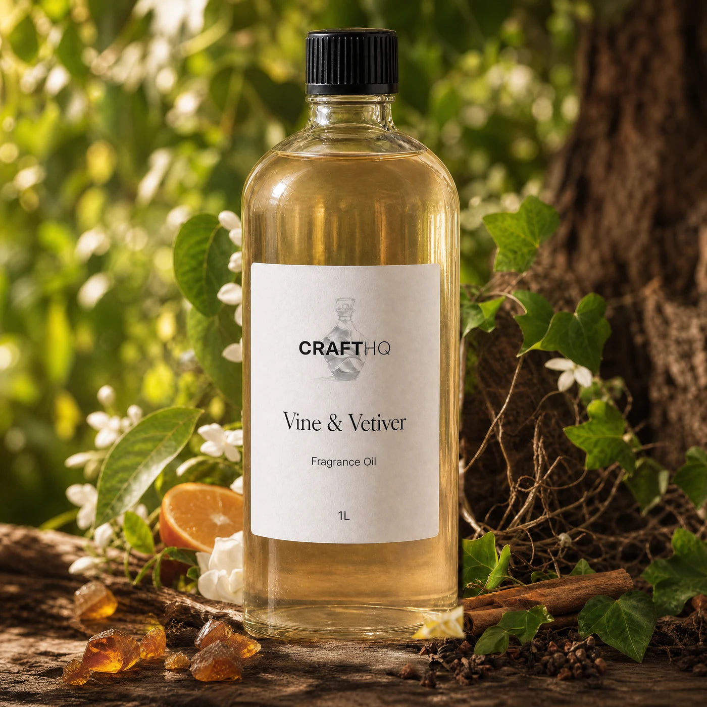 Vine & Vetiver fragrance oil 1L bottle