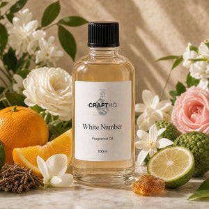 White Number fragrance oil 100ml bottle