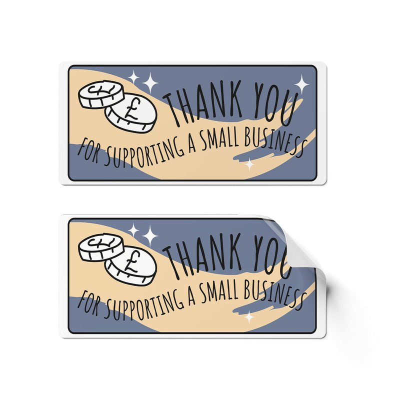 24 x Thank You for Supporting Stickers - Starred