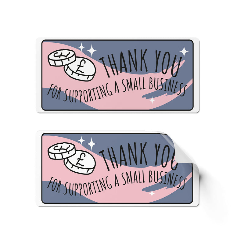 24 x Thank You for Supporting Stickers - Starred 2
