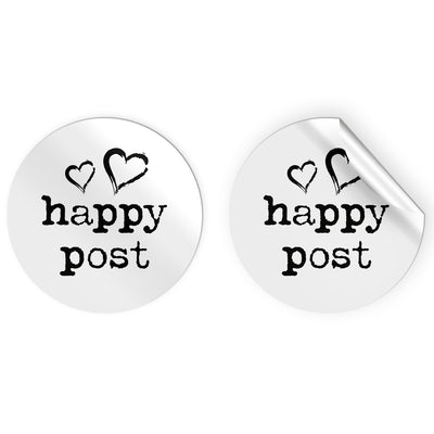 24 x Happy Post Stickers - Light