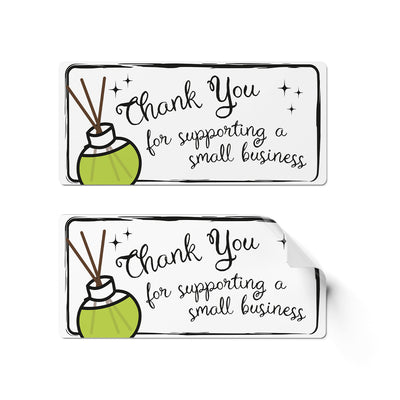 24 x Thank You for Supporting Stickers - Crafty Light