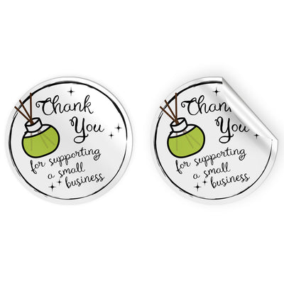 24 x Thank You for Supporting Stickers - Crafty Light