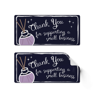 24 x Thank You for Supporting Stickers - Crafty Dark