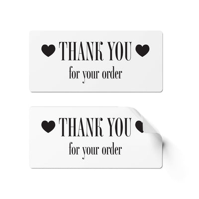 24 x Thank You for Your Order - Simple Black