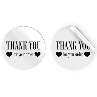 24 x Thank You for Your Order - Simple Black