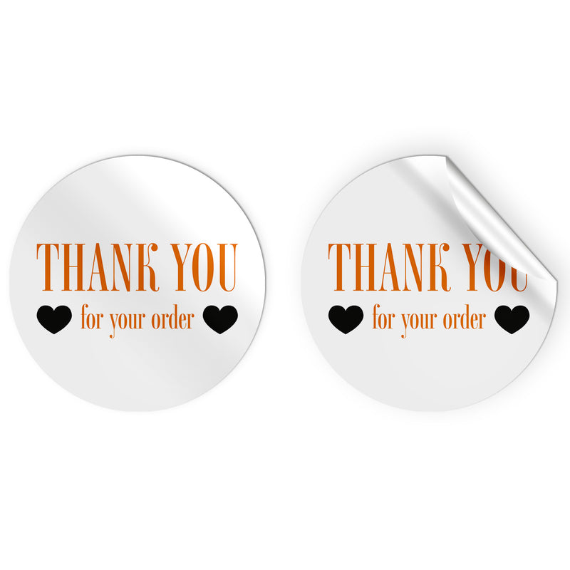 24 x Thank You for Your Order - Simple Colour