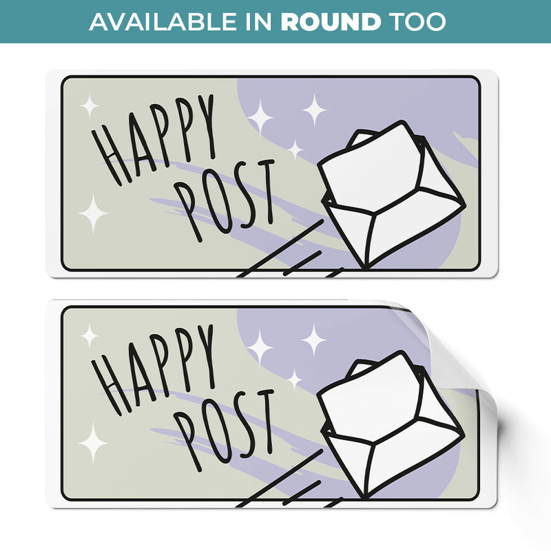24 x Happy Post Stickers - Starred 2