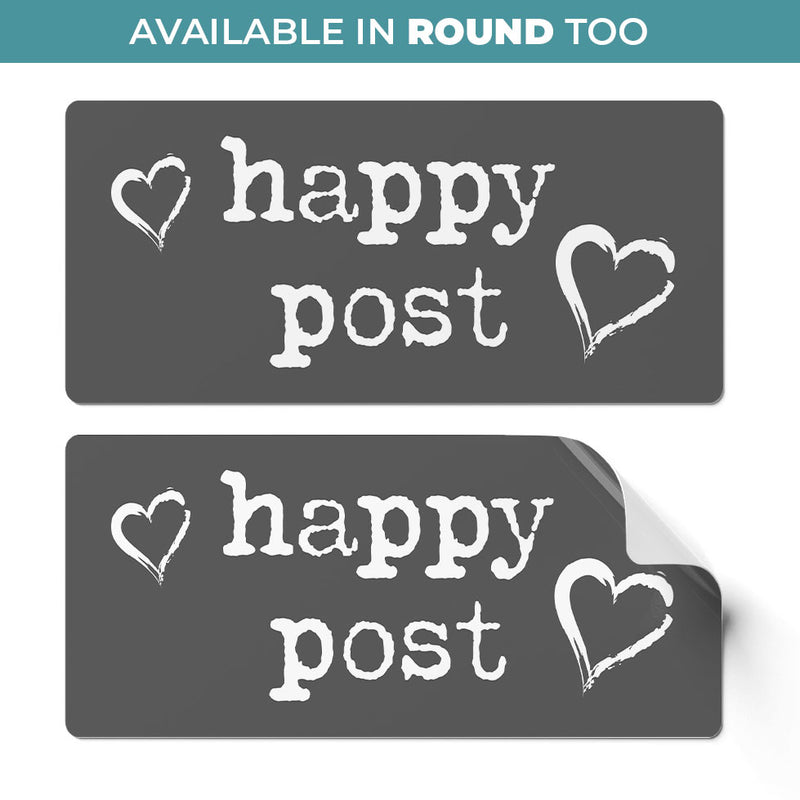 24 x Happy Post Stickers - Dark