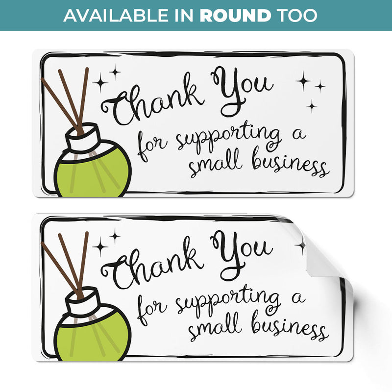 24 x Thank You for Supporting Stickers - Crafty Light